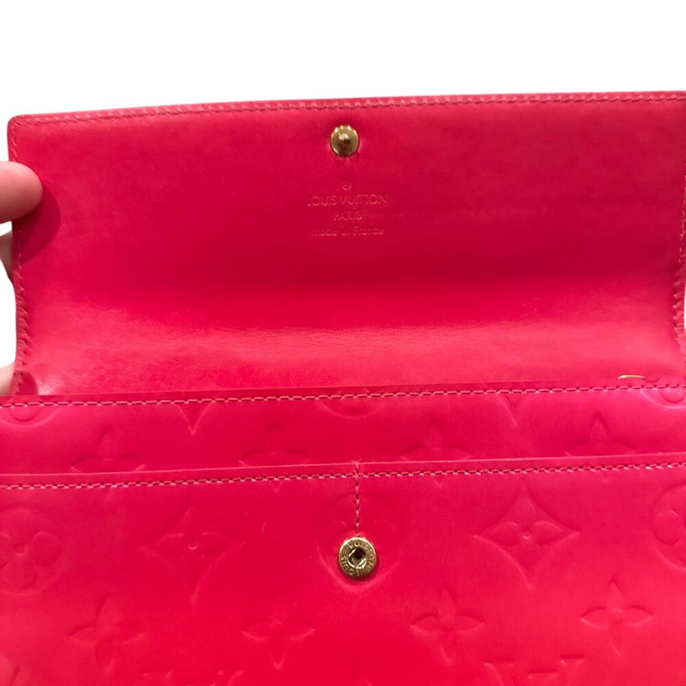 Louis Vuitton Monogram Vernis Sarah Wallet Rose Pop Pink. Authentic COA Included - Picture 2 of 14